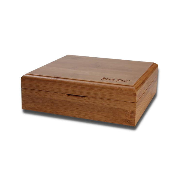Boite Bambou Stoner box (180x165x58mm) Black Leaf