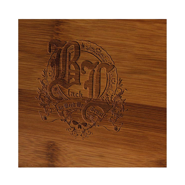 Boite Bambou Stoner box (180x165x58mm) Black Leaf
