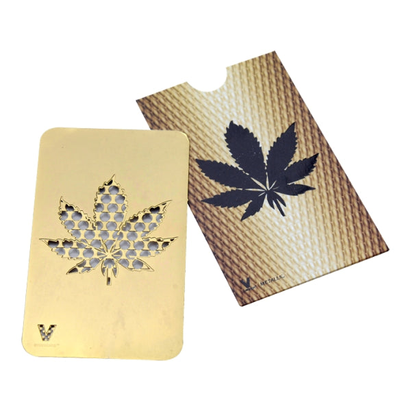 Grinder Card Feuille de chanvre Gold (82x53mm) Vsyndicate